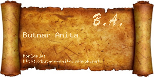 Butnar Anita névjegykártya